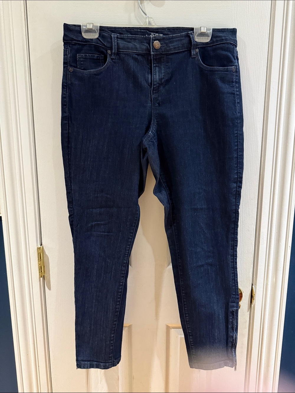 LOFT Dark Indigo Skinny Jeans
